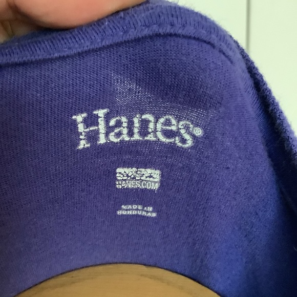 Hanes Purple long sleeved tee. Size S. - Picture 3 of 3
